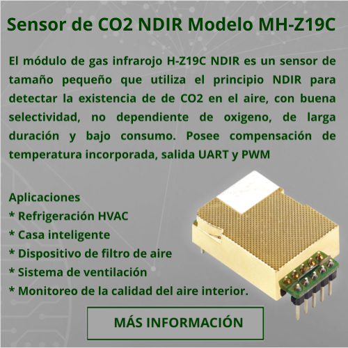 Sensor de CO2 MH-Z19C